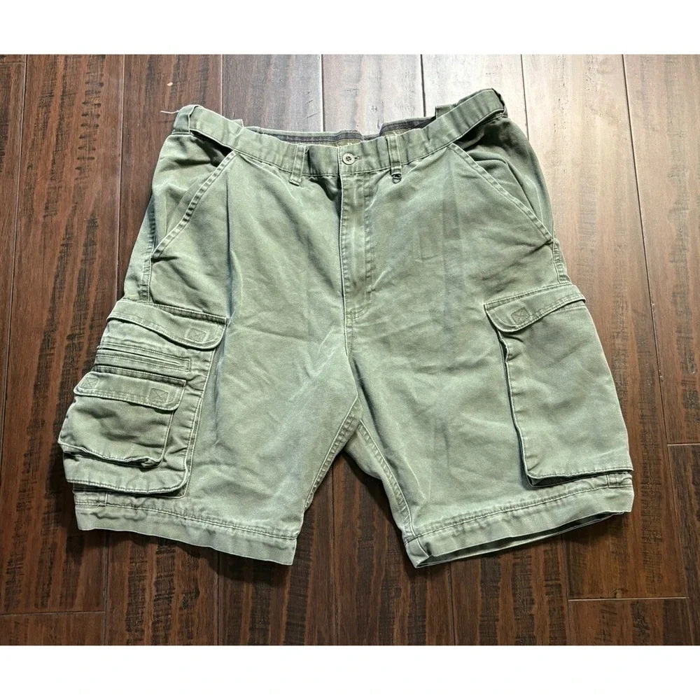 Boy Scouts Cargo Shorts Mens 34 Green Outdoor Hiking Canvas Outdoors **